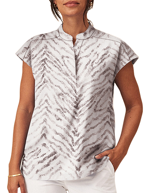 Healing Hands HH QUEST Women's Journey Nature's Reflection Print Scrub Top