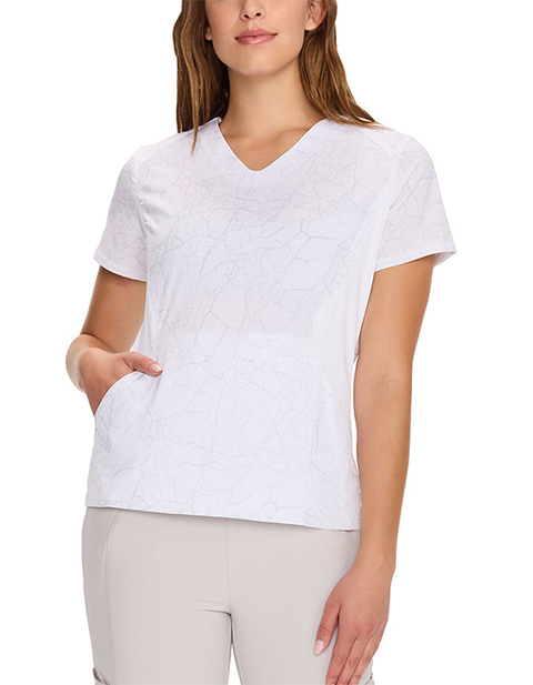 Infinity GNR8 Women's Crackle White Print Top