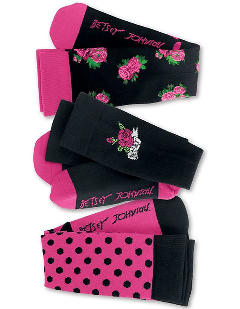 Koi Betsey Johnson Women's Compression Socks 3-Pack