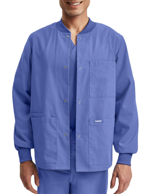 LANDAU ESSENTIALS UNISEX WARM-UP SCRUB JACKET