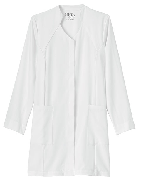 Meta Pro Women's 35 inch Stand Up Collar Stretch Labcoat