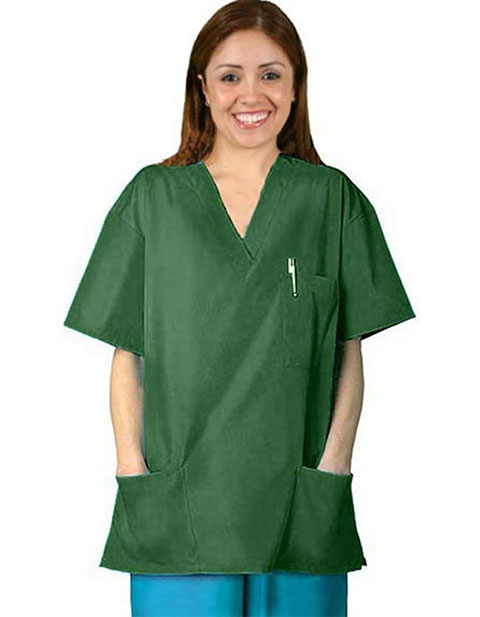 Adar Pro Womens V-Neck Three Pocket Nursing Scrub Top