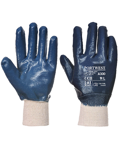 PortWest Nitrile Knitwrist Glove