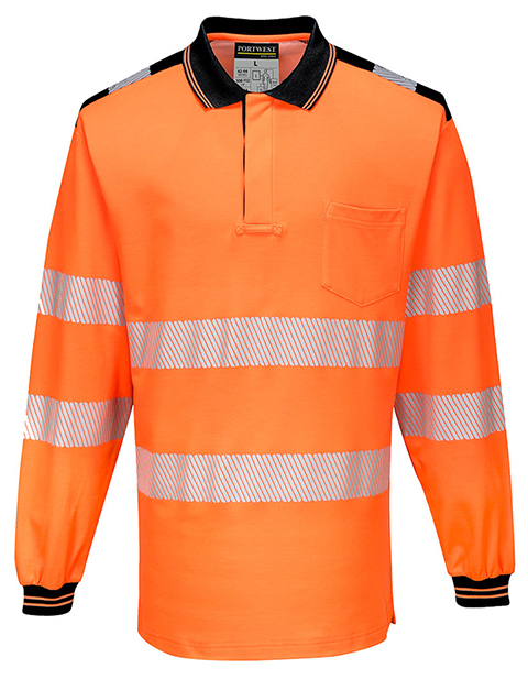 PortWest Hi-Vis Cotton Comfort Polo Shirt