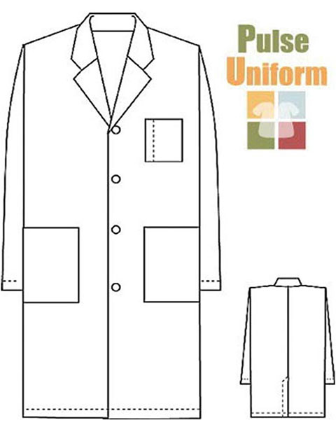 PU Made To Order Unisex Long White Lab Coat