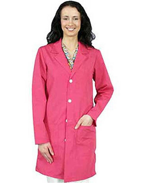 Unisex 40 inch Shocking Pink Long Lab Coats
