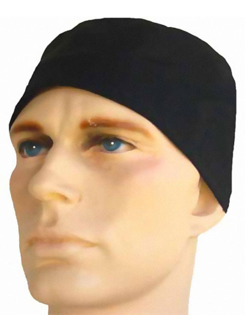 Black Surgical Cap with Sweatband