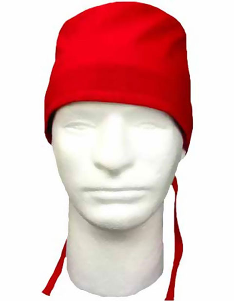Red Surgical Cap with Sweatband