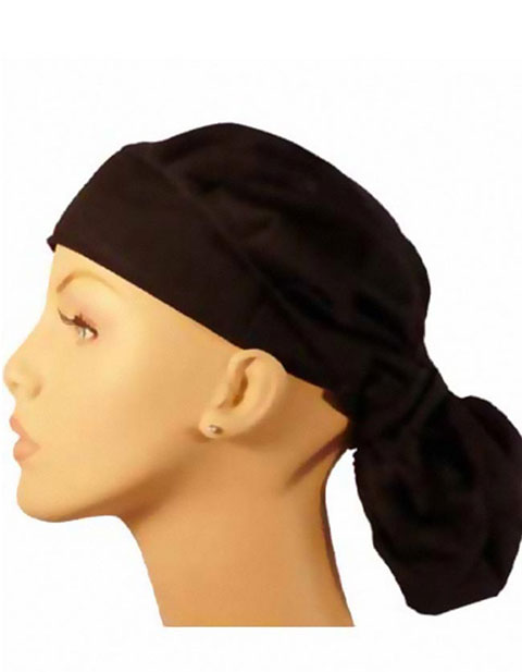 Black Banded Bouffant Surgical Cap
