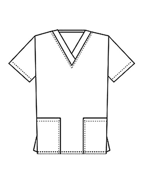 PU Made To Order Women's Two Pocket V-Neck Basic Nurse Scrub Top