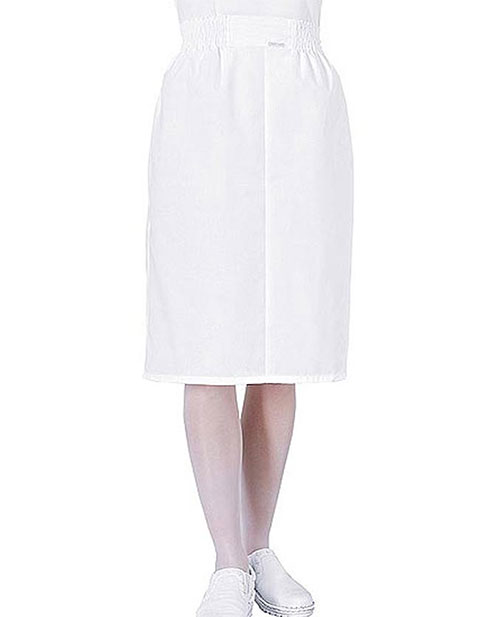 PU Made To Order Women's Two Pocket Elastic Waist Nurse Skirt