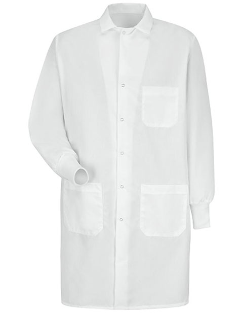 Red Kap Three Pocket Specialized Cuffed White Unisex Lab Coat