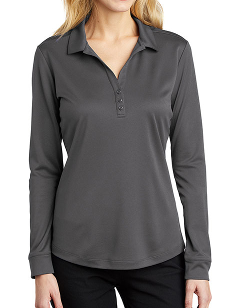 Port Authority Women's Silk Touch Performance Long Sleeve Polo