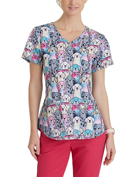 Skechers Essence Animal Print Buddy Colorful V-Neck Top
