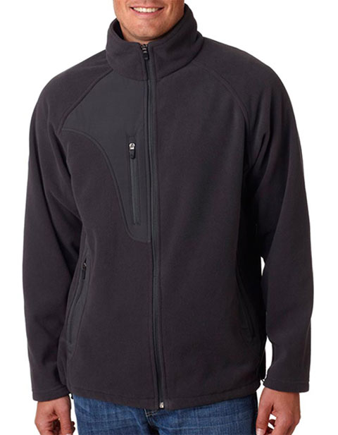 8495 UltraClub Adult Full-Zip Micro-Fleece Jacket With Pocket