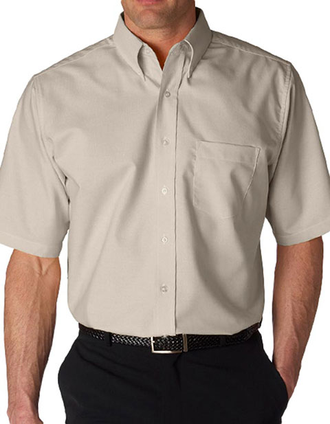 UltraClub® Men's Tall Classic Wrinkle-Free Short-Sleeve Oxford