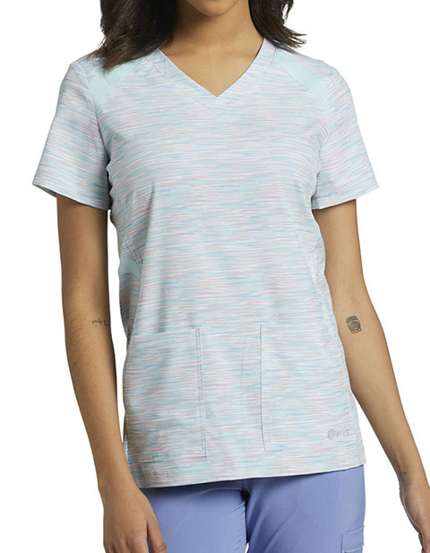 White Cross Women's Fast Track Front Patch Pockets V-Neck Top