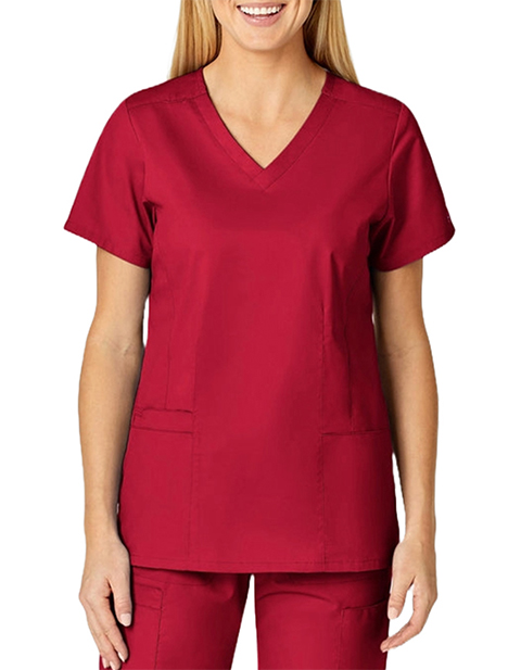 Wink Scrubs Women's Contoured V-Neck Solid Scrub Top