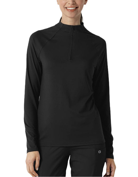 Wink Scrubs Women's Watch Window Quarter Zip Top