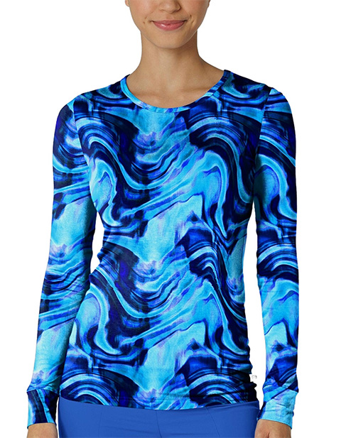 Wink Scrubs Women's All-over Print Silky Tee In Dreamy Daze