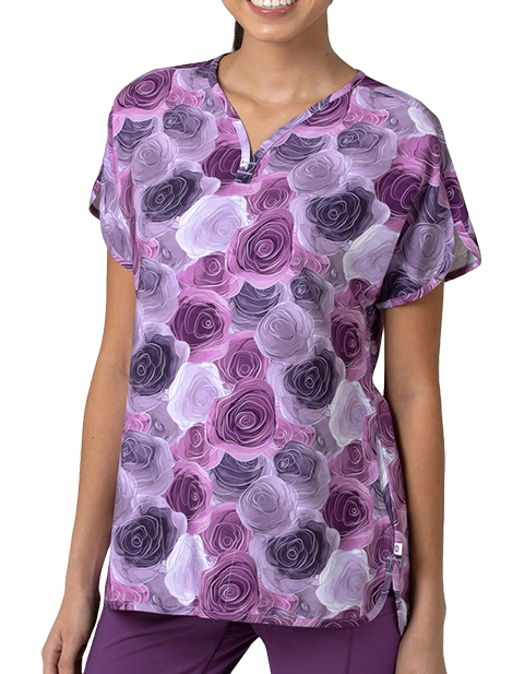 Wonder Wink Women's Dolman Print Scrub Top In GRACE BOUQUET