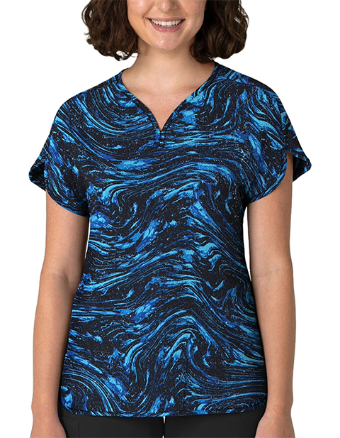 Wonderwink Women's Dolman Print Scrub Top in Starry Sparkle